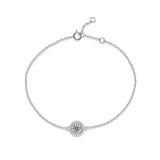925 Silver Moissanite Bracelet 0.5CT Diamond Gemstone Bracelet For Women