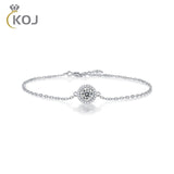 925 Silver Moissanite Bracelet 0.5CT Diamond Gemstone Bracelet For Women