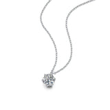 925 Silver Necklace Pendant 1ct Moissanite Diamond for Women Wedding