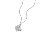 925 Silver Pendant Necklace 1ct Moissanite Diamond Women Wedding