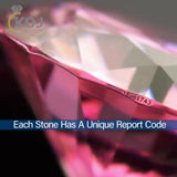 1ct 6.5mm VVS1 Round Red Pink Purple Moissanite Lab Gem