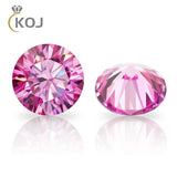 1ct 6.5mm VVS1 Round Red Pink Purple Moissanite Lab Gem