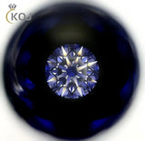 1ct VVS1 Round Moissanite Sky Aquamarine 6.5mm Lab Gemstone