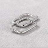 U Row Inlaid Moissanite Earrings 925 Silver D Moissanite Earrings Engagement