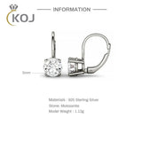 Moissanite Buckle Earrings 925 Silver Anniversary Jewelry