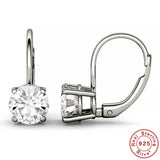 Moissanite Buckle Earrings 925 Silver Anniversary Jewelry