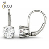 Moissanite Buckle Earrings 925 Silver Anniversary Jewelry