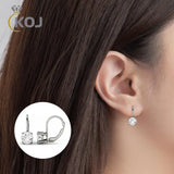 Moissanite Buckle Earrings 925 Silver Anniversary Jewelry