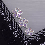 Plumeria Lavender Purple Fire Opal Silver Plated Pendant