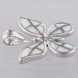 Butterfly Fire Opal Pendant for Necklace