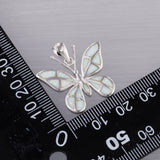 Butterfly Fire Opal Pendant for Necklace