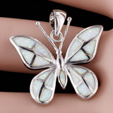 Butterfly Fire Opal Pendant for Necklace