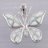 Butterfly Fire Opal Pendant for Necklace