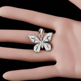 Butterfly Fire Opal Pendant for Necklace