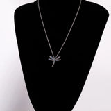Dragonfly Lavender Purple Opal Pendant for Necklace
