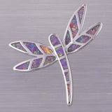 Dragonfly Lavender Purple Opal Pendant for Necklace