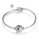 Silver Twist Chain Bracelet Bangle for Men Women