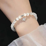 Star Moon Opal Stone Charm Lucky Bracelet Zircon Party Ladies
