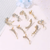 Bohemian Crystal Ear Cuff Wrap Earrings