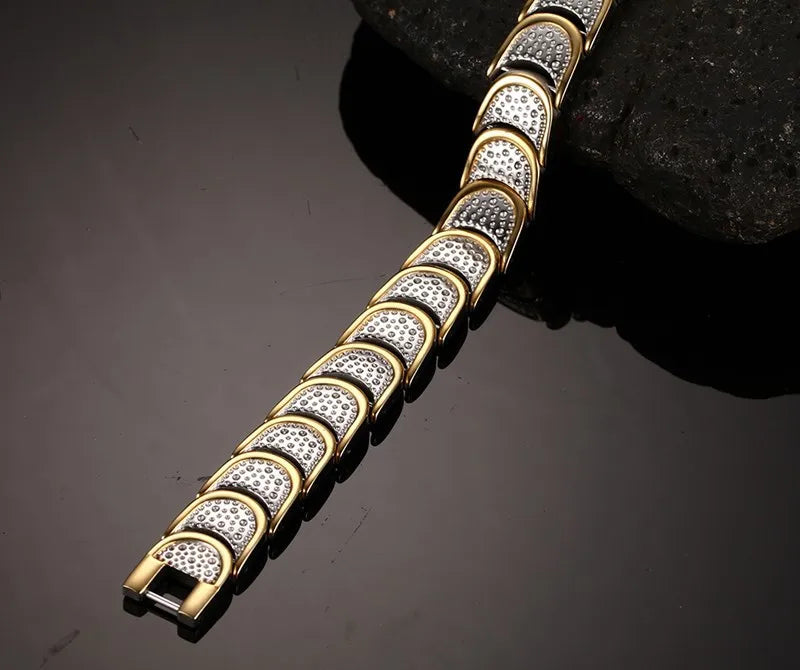KOtik Gold-Color Magnetic Bracelet Jewelry for Men