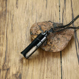 KOtik Men Glass Cylinder Aromatherapy Perfume Pendant Necklace