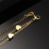 KOtik Silver Double Layer Charm Bracelets Stainless Steel Heart Wedding Bracelet