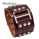 KOtik Punk Vintage Leather Bracelets for Women Men