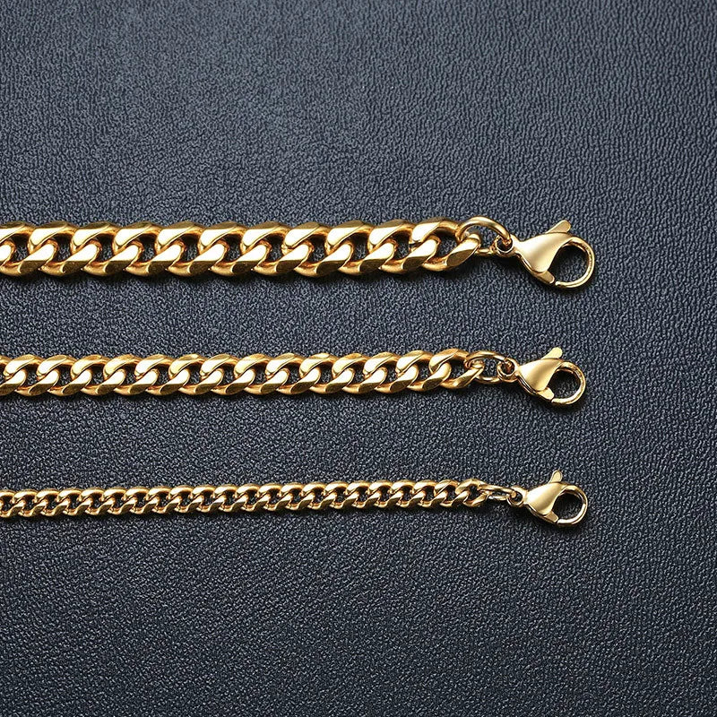 Vintage Stainless Steel Chain Necklace for Men