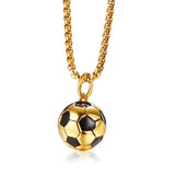 KOtik Soccer Necklace Men Fitness Football Pendant Chain Dad Gift