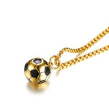 KOtik Soccer Necklace Men Fitness Football Pendant Chain Dad Gift