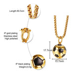 KOtik Soccer Necklace Men Fitness Football Pendant Chain Dad Gift