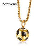 KOtik Soccer Necklace Men Fitness Football Pendant Chain Dad Gift