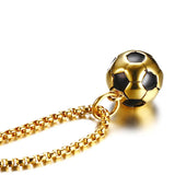 KOtik Soccer Necklace Men Fitness Football Pendant Chain Dad Gift
