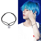 BTS Lock Pendant Rope Chain Bracelet Couple Bangle