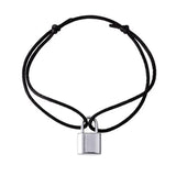 BTS Lock Pendant Rope Chain Bracelet Couple Bangle