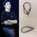BTS Lock Pendant Rope Chain Bracelet Couple Bangle