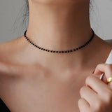 KPOP Crystal Beads Chokers Women's Neck Chain Necklace for Woman Jewelry