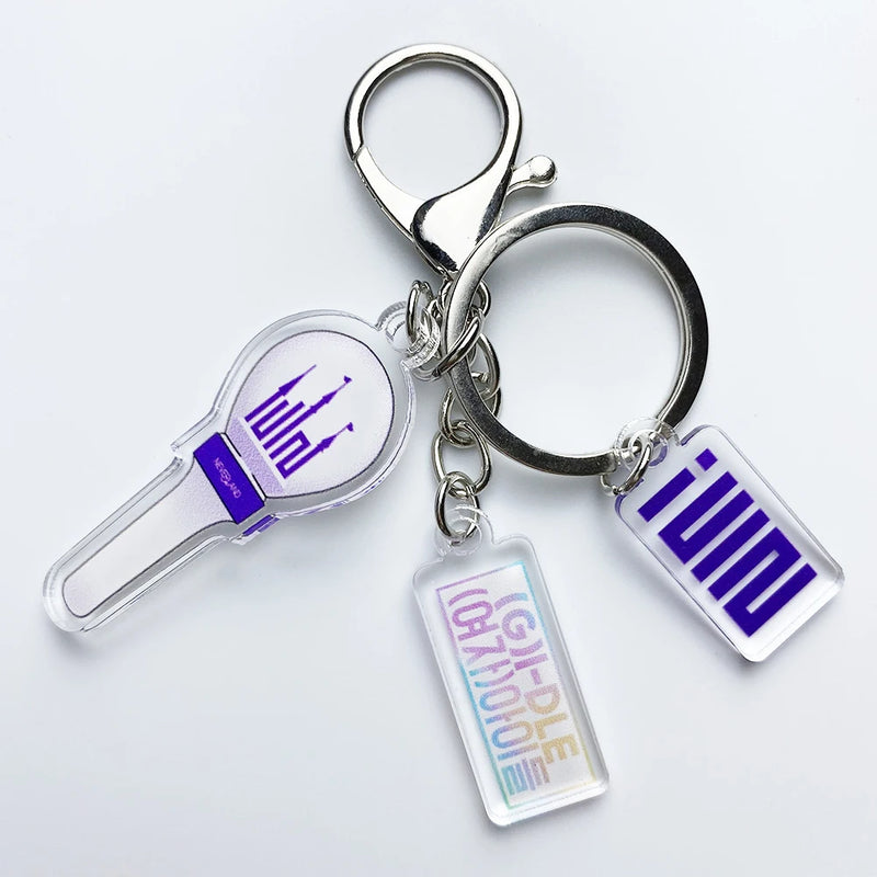 (G)I-DLE Light Stick Key Ring Accessories Bag Ornaments Keychain