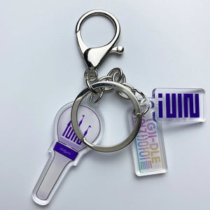 (G)I-DLE Light Stick Key Ring Accessories Bag Ornaments Keychain