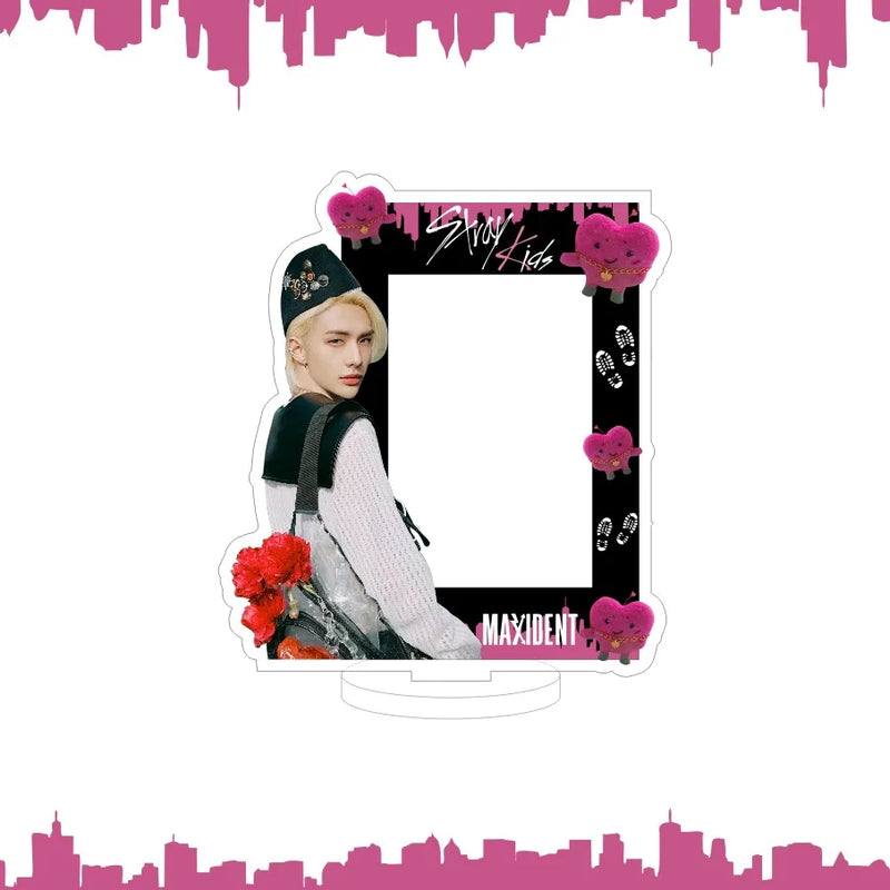 Stray Kids MAXIDENT Album Stand Sign Card Frame Acrylic Photo Display