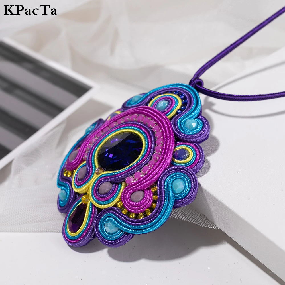 Bohemian Vintage Tassel Ethnic Pendant Necklace For Women Jewelry