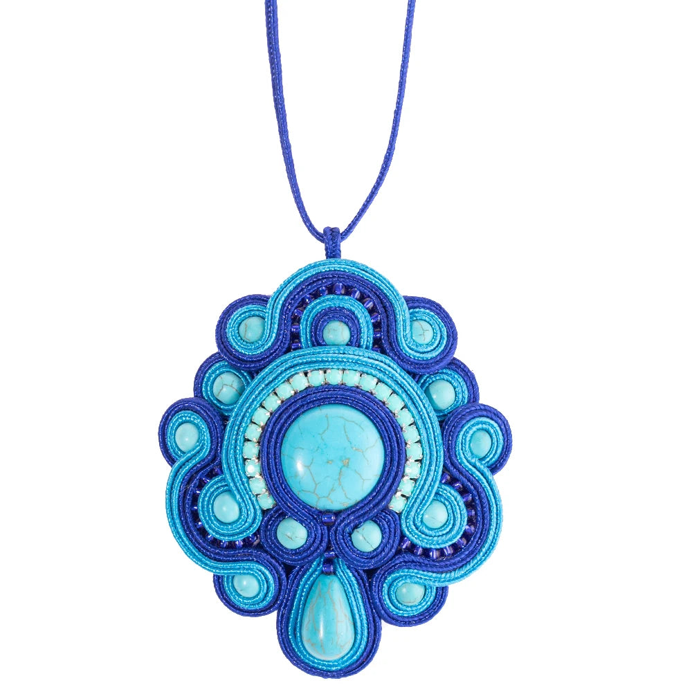 Bohemian Vintage Tassel Ethnic Pendant Necklace For Women Jewelry