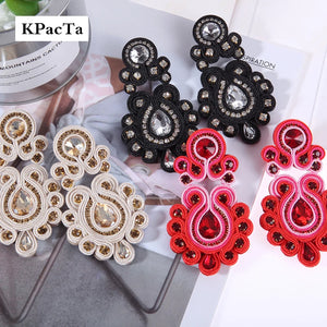 Crystal Drop Earring Ethnic Style Clothing boucle d'oreille femme