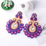 Soutache Earring Ethnic Crystal Drop Earring Oorbellen