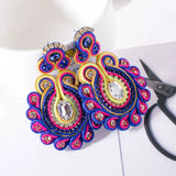 Soutache Earring Ethnic Crystal Drop Earring Oorbellen