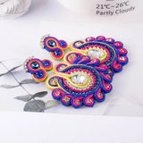 Soutache Earring Ethnic Crystal Drop Earring Oorbellen