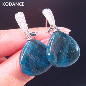 Big Red Agate Green Apatite Drop Earrings 925 Silver Jewelry
