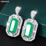 Paraiba Tourmaline Earrings Blue/Green Stone 925 Silver Party Jewelry