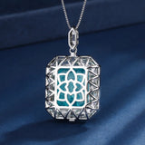 Sapphire Paraiba Tourmaline Diamond Pendant Necklace