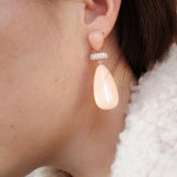 Orange Pink Turquoise Earrings 925 Silver Yellow/Rose Plated Jewelry